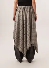 Юбка-саронг в клетку серого цвета