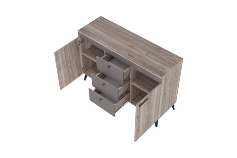 Комод Кассандра дуб смоки / серый