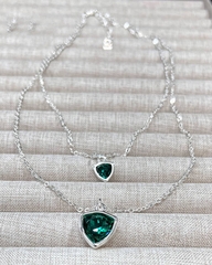 Колье двухрядное UNO de 50 с треугольными подвесками