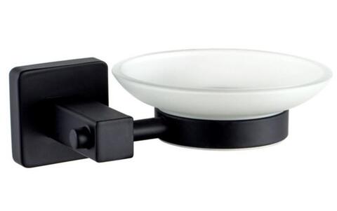 Мыльница стеклянная навесная HAIBA HB8902 черная