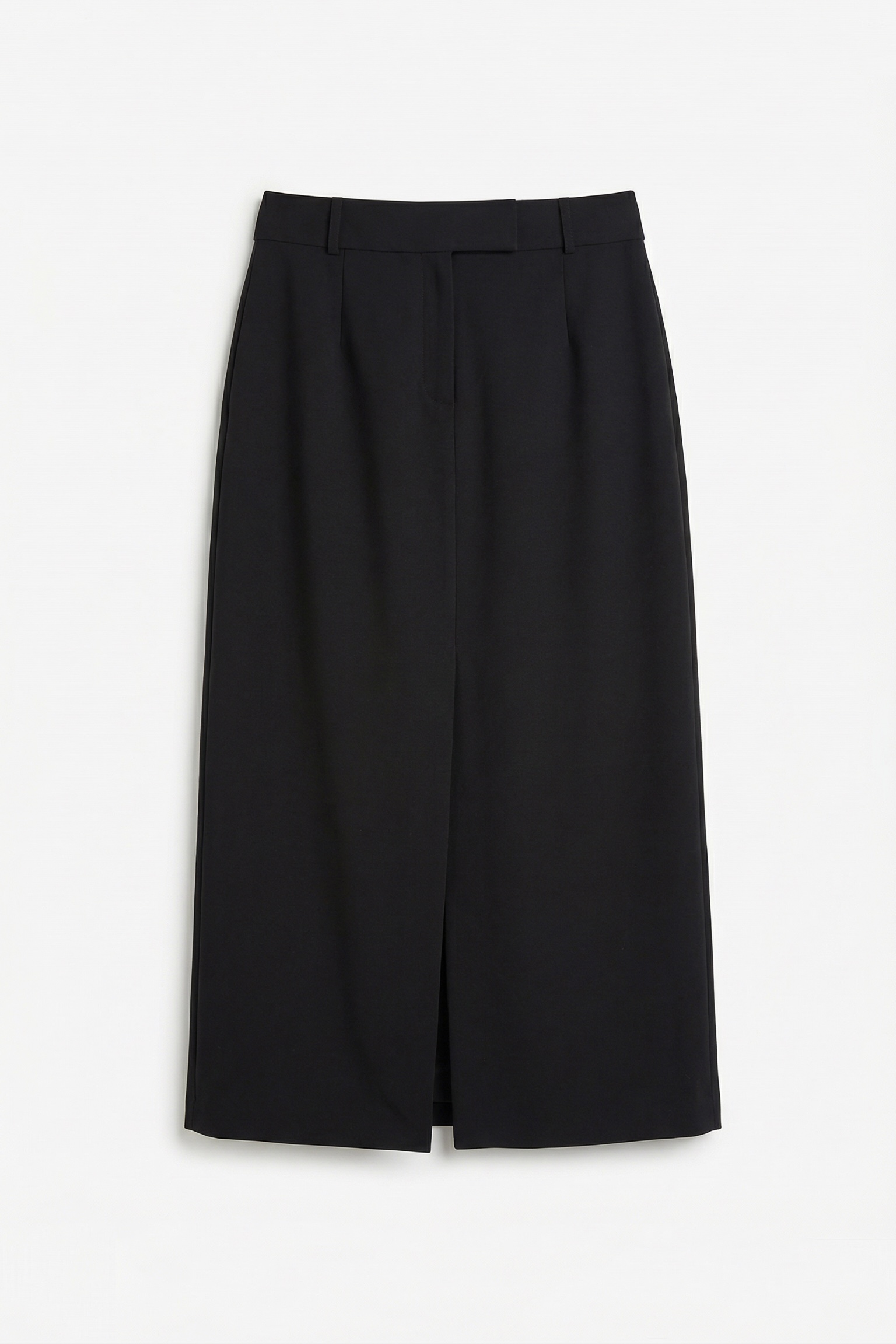 Юбка макси со шлицей спереди, черный