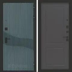 Входная металлическая дверь Бункер БН-13 Веллюто верде ФЛ - 609 Графит софт, без текстуры софт