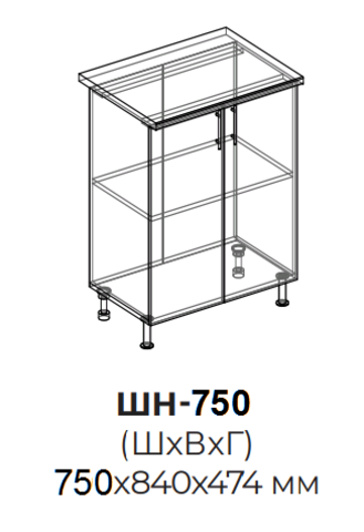 Кухня Техно шкаф нижний 750