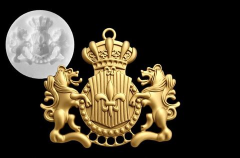 Силиконовый молд № 2063 Герб геральдический