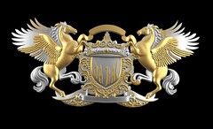 Силиконовый молд № 2623 Пегасы