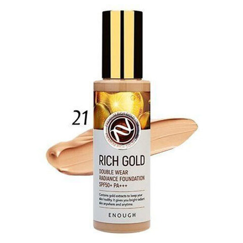 Enough Rich Gold Double Wear Radiance Foundation - Крем тональный с золотом 13 (Light Beige)