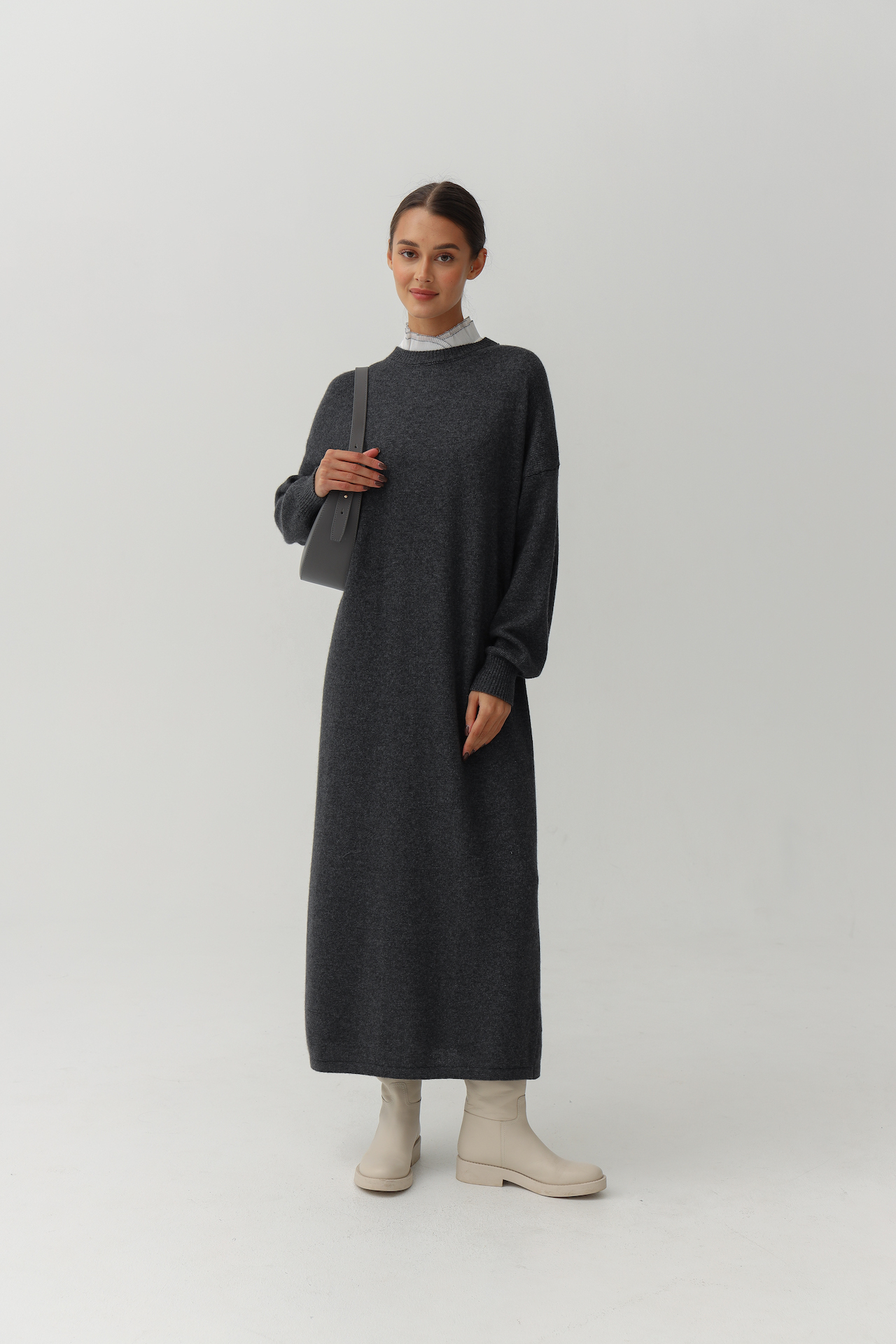 Платье oversize из смесового кашемира