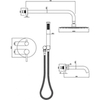 Milacio MCU.150.MB Система для душа Ultra 150 чёрный матовый