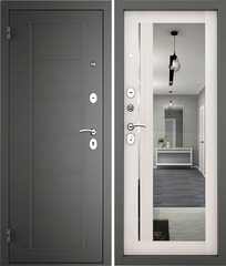Входная дверь Промет ТИТАН ЗЕРКАЛО Графит - Ларче