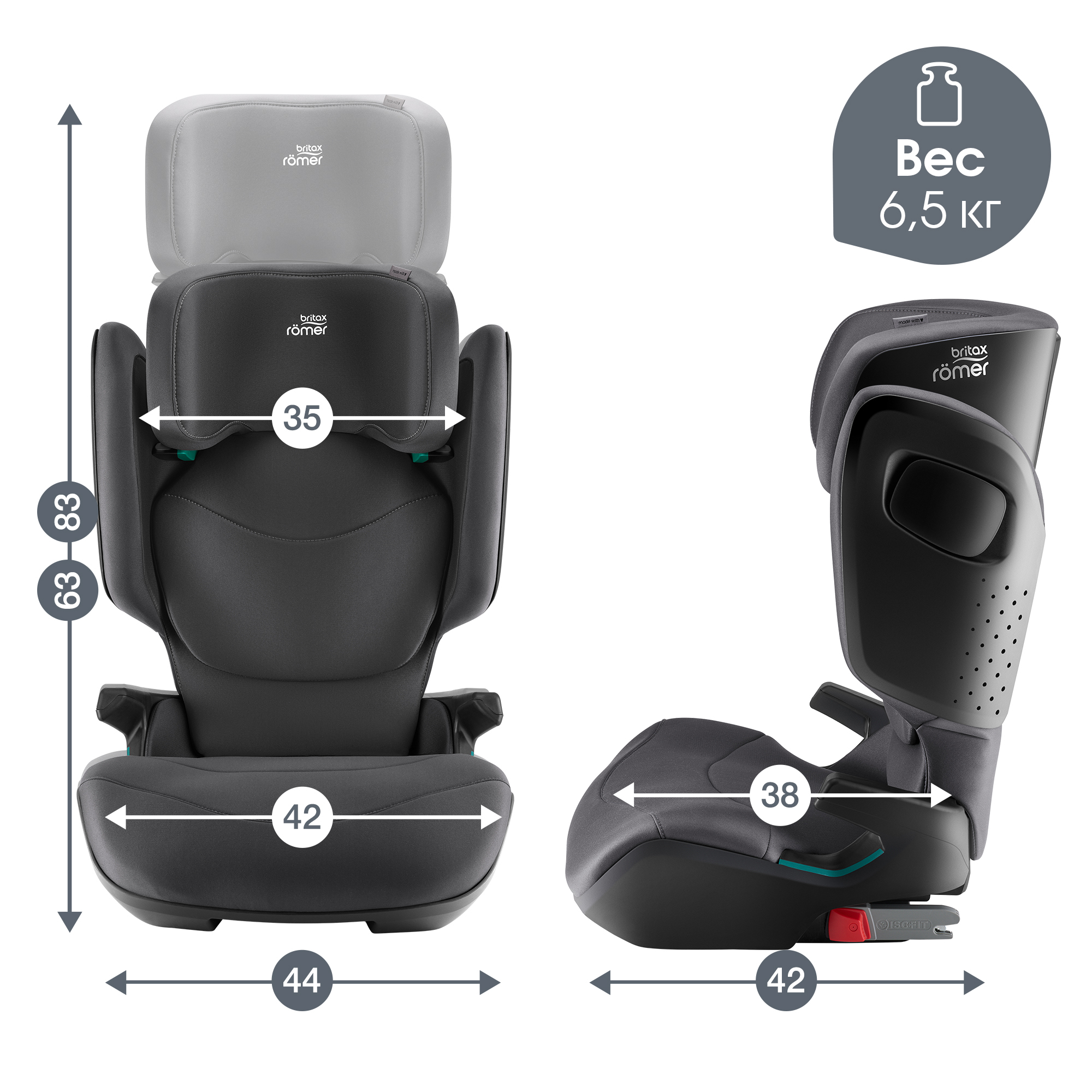 Britax Roemer KIDFIX PRO M Classic, Midnight Grey