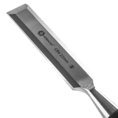 Стамеска плоская КОБАЛЬТ 22 х 140 мм, CR-V, двухкомпонентная рукоятка (1 шт.) блистер (245-589)