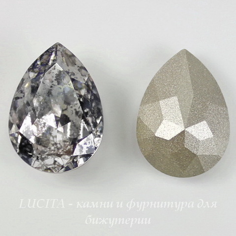 4320 Ювелирные стразы Сваровски Капля Crystal Silver Patina (18х13 мм) ()