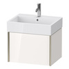 Duravit XViu Тумба подвесная 397x584x454мм, для раковины #235060, 1 ящик, цвет: белый глянцевый/champagne matt XV42340B122