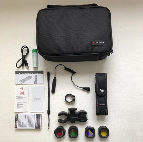 Фонарь ручной Led Lenser MT10 Kit, чёрный, светодиодный, CR18650x1 (500925)