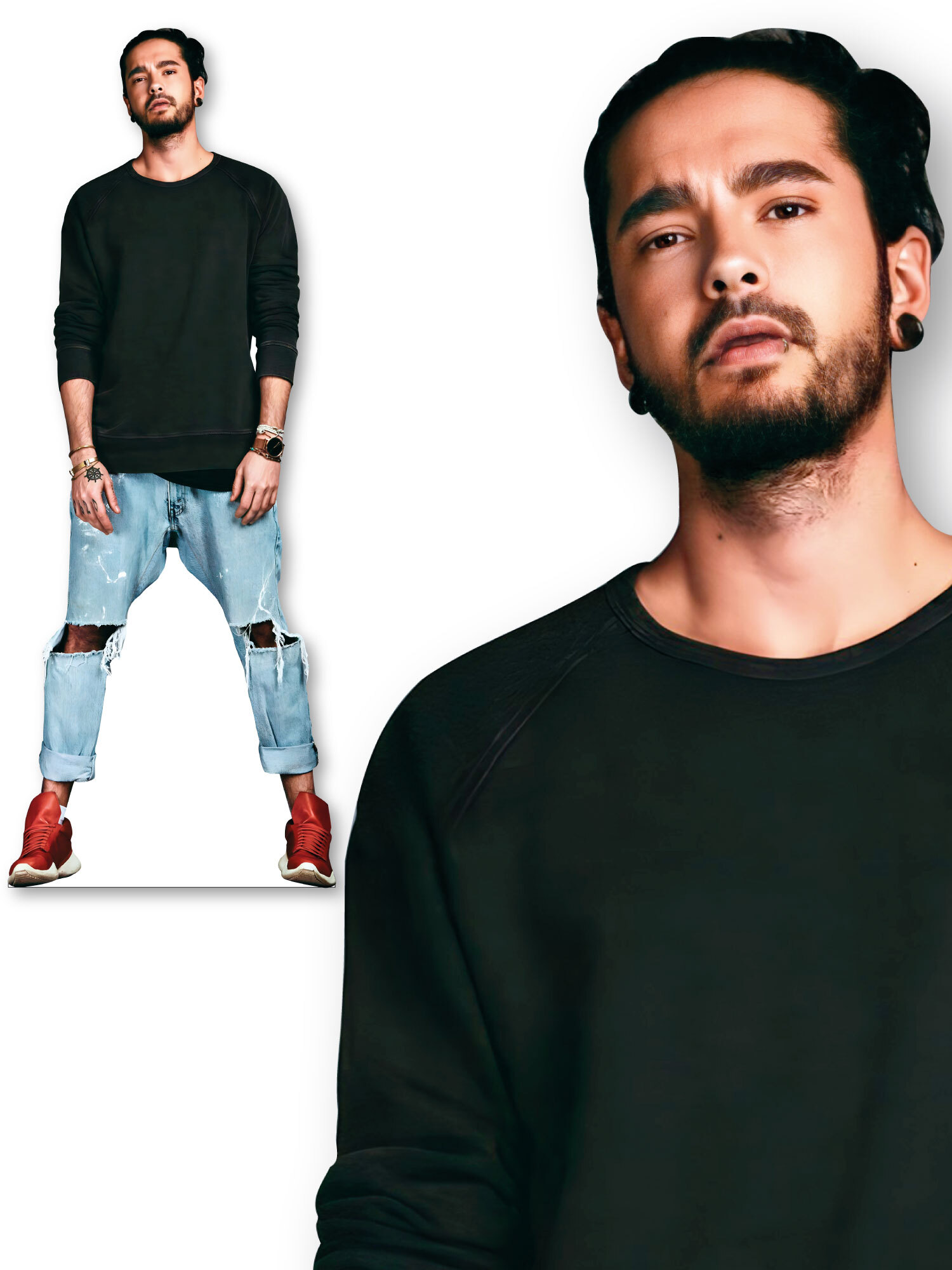 Ростовая фигура Том Каулитц (Tom Kaulitz) вид 4 (700х1800 мм) - купить ...
