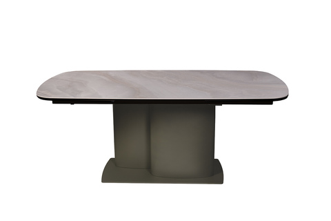 Стол обеденный раскладной керамический 190x98x76 Garda Decor серый