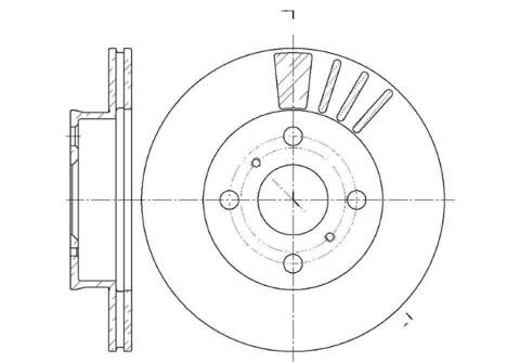 Диск тормозной вентилируемый G-brake  GR-02559