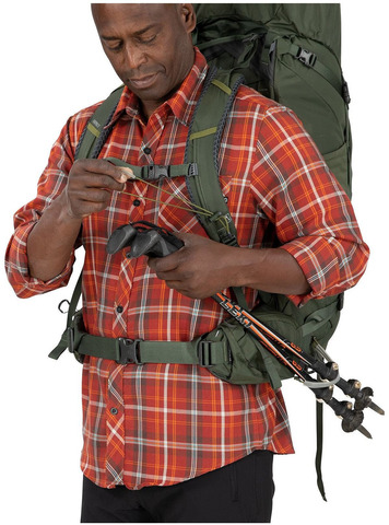 Картинка рюкзак туристический Osprey Kestrel 58 Black - 6