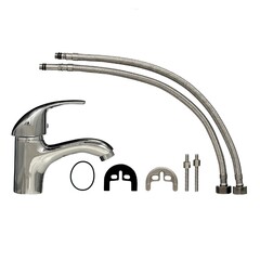 67-6-039 Смеситель латунь, однорычажный для мойки, шпилька, керамич. картридж 40мм, D80-110101 (Diadonna)