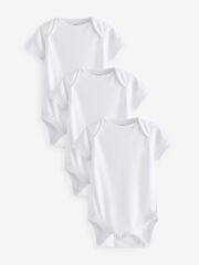 Боди с коротким рукавом для малышей Next N44-472, 3 шт., Белый