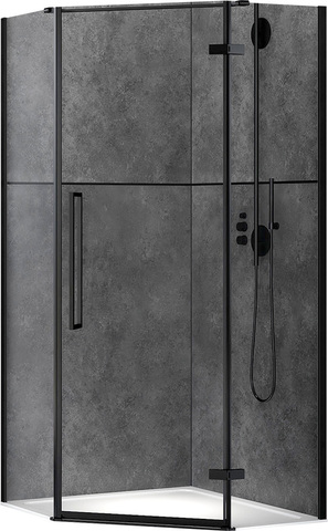 Abber Ewiges Wasser AG05080B Душевой уголок, 80x80x195, цвет: чёрный