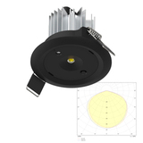 Аварийные светодиодные встраиваемые светильники черного цвета Moncato DP807 BLACK