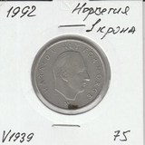 V1939 1992 Норвегия 1 крона