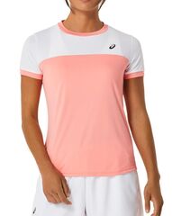 Женская теннисная футболка Asics Court Tank - guava/brilliant white
