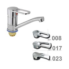 Смеситель для мойки и умывальника ПСМ 215-КТ/008 однорычажный, без гибкой подводки, средний излив