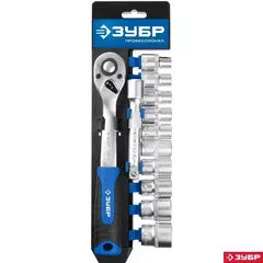 ЗУБР ТБ-12Б, 12 предм., (1/2?), набор торцовых, Профессионал (27647-H12)