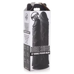 Черный сдвоенный фаллоимитатор Double Stuffer 10’’ Double Pecker Dildo - 27 см. - 