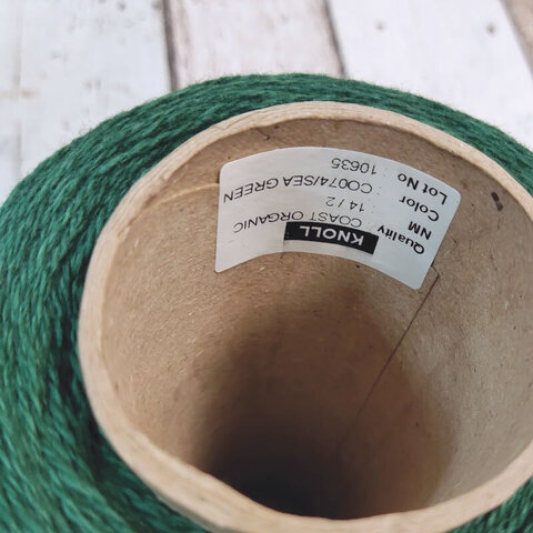Меринос с хлопком (45%) KNOLL COAST ORGANIC 14/2 зеленый