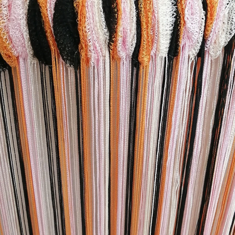 Нитяные шторы легкие радуга - белые, оранжевые, черные, розовые, 300 х 280 см. Арт. 1-3-5-9