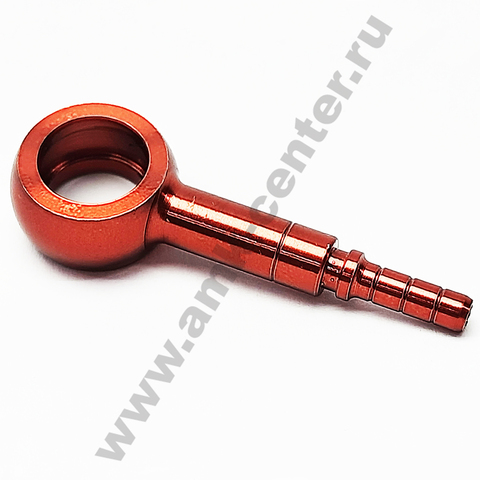 Фитинг Banjo под обжим 0°, AN03, Red, нерж. Accossato