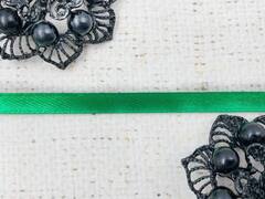 Лента атласная, ш. 0,5 см, тёмно-травяной