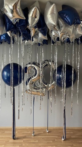 Оформление шарами 20 лет парню новосибирск | Wonderball-project.ru
