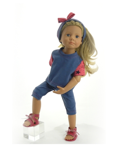 Большой  комплект (с платьем-туникой) - На кукле. Одежда для кукол, пупсов и мягких игрушек.