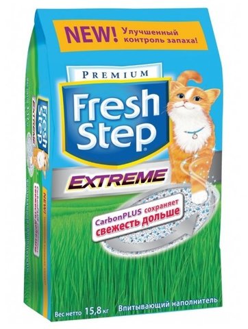 Fresh Step Extreme наполнитель цеолит без запаха для кошек (15,8кг/30л)