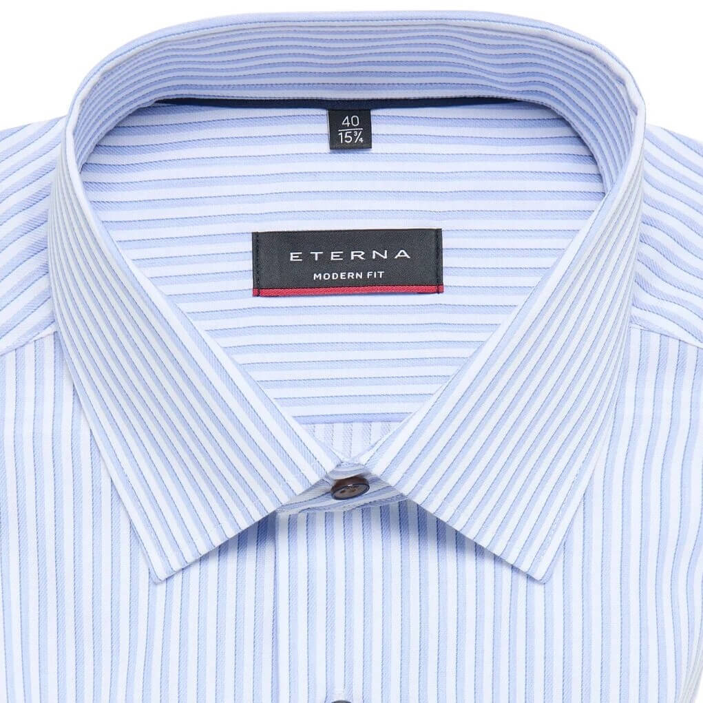 Сорочка Eterna Comfort Fit 4085-E18E-12 в сине-голубую полоску