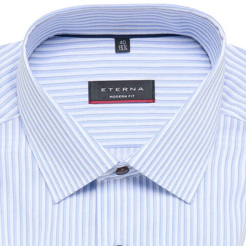 Сорочка Eterna Comfort Fit 4085-E18E-12 в сине-голубую полоску