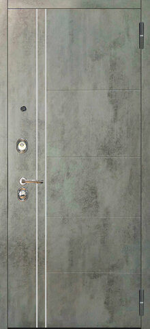 Теплая дверь входная Аргус Люкс 3К 2П Лофт/Александра, 2 замка, 1,8 мм металл, (темный бетон+белая лиственница) #2