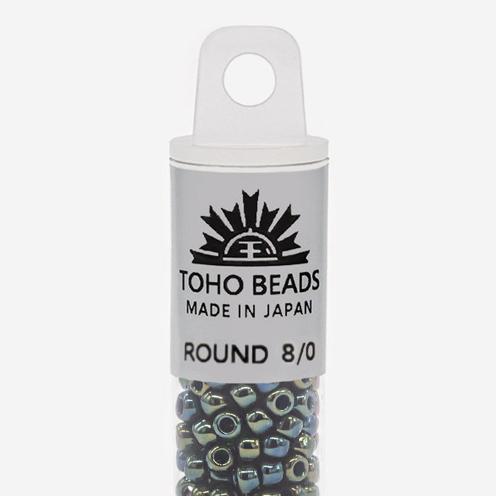 Японский бисер TOHO Round 8/0 (№84), металлизированный, непрозрачный глянцевый