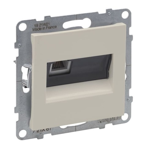 Розетка телефонная RJ11. Цвет Слоновая кость. Legrand серия SUNO. 721261