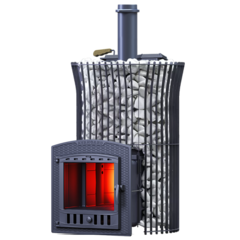 Печь Авангард 40П2 ЗК Ураган в сетке Тюльпан