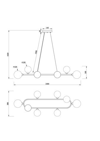Подвесной светильник Freya Globos FR5222PL-08B1