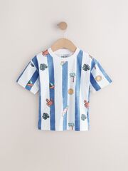 Футболка для мальчика Next AG8-708, Белый, Синий