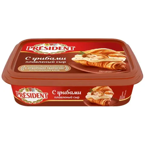 Сыр плавленый Президент С грибами 200г, шт