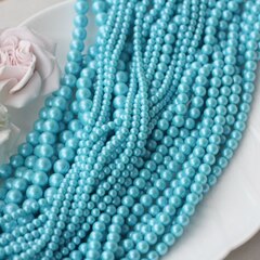 Майорка Голубая бирюза 6 мм, 1 нить, МА077