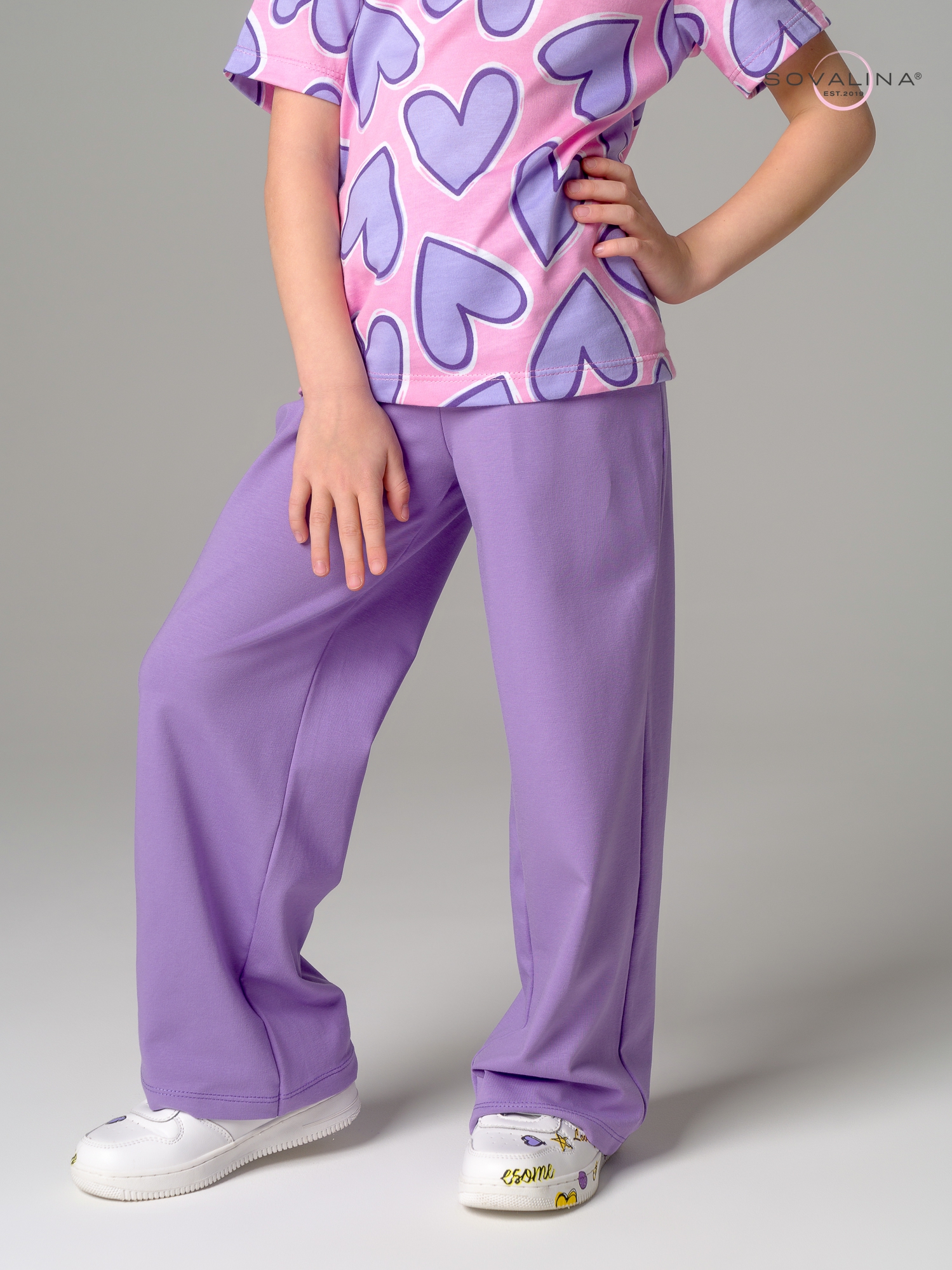 Костюм Лето сиреневые сердца-лаванда