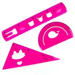 
          Набор чертежный Alingar, 20 см, пластиковый, 3 предмета,гибкий, с волнистым краем, цвета ассорти, пакет ПВХ с европодвесом